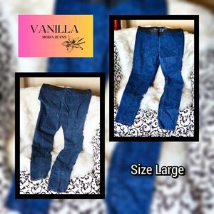 P✨️ Vanilla Moda Jeggings Dark Blue Wash L ✨️